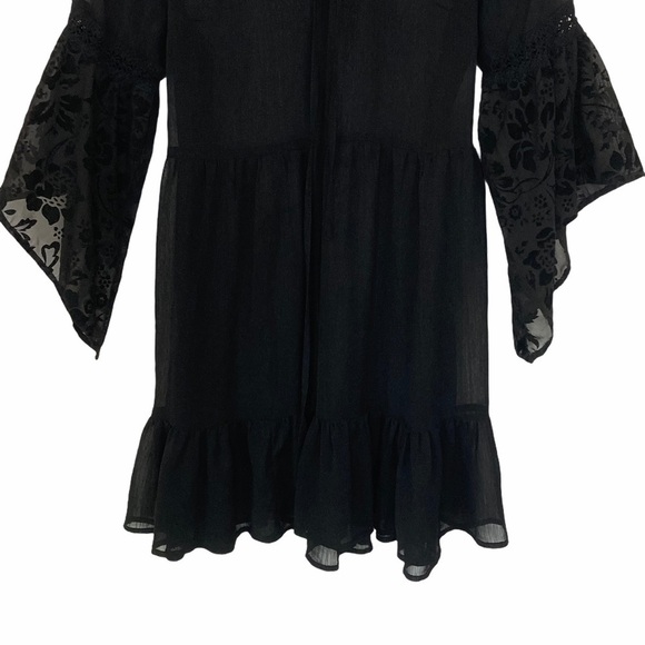 Band of Gypsies Sheer Ruffle Dress w/Neck Laces - Picture 5 of 11